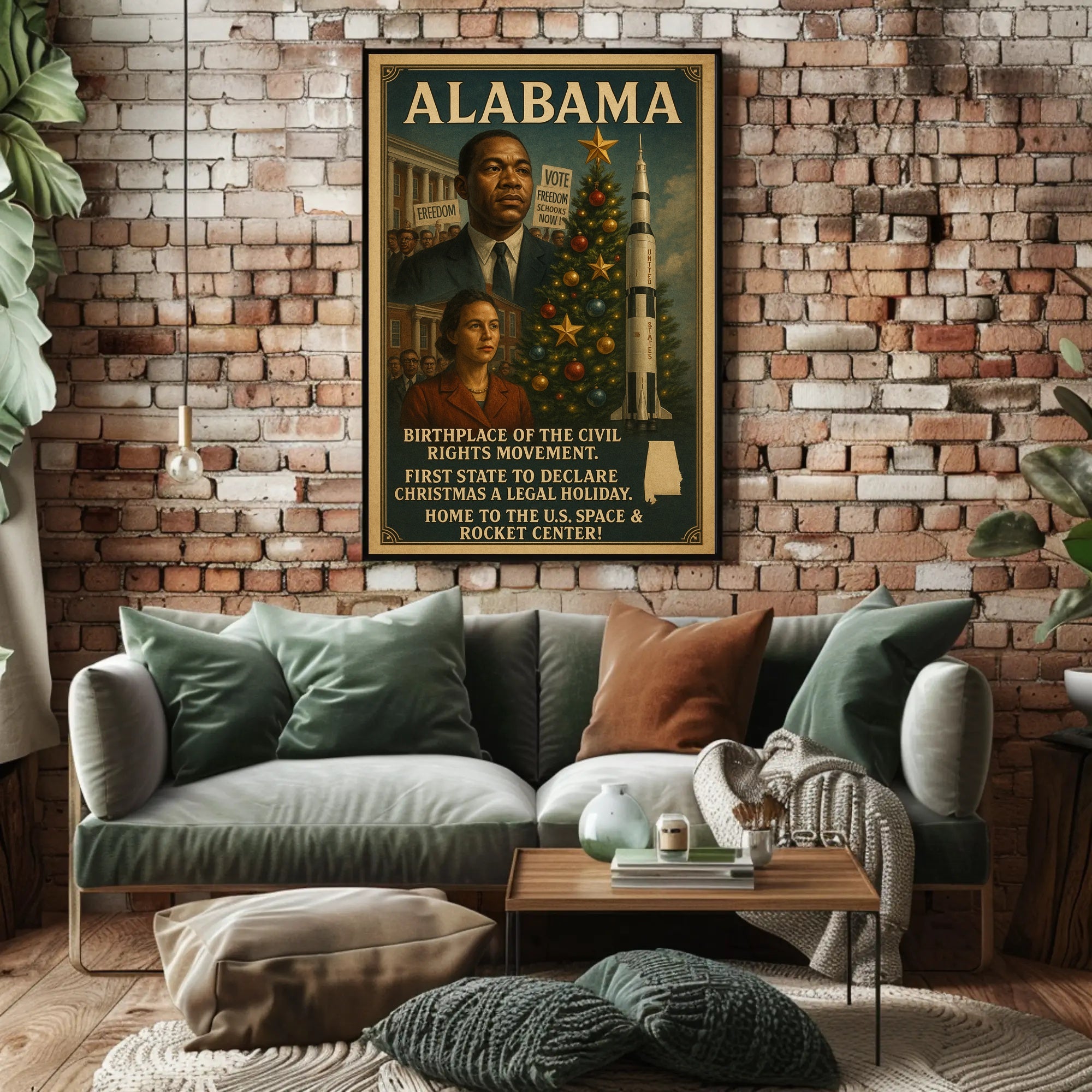 Alabama - A Historical Overview Poster PosterGoat