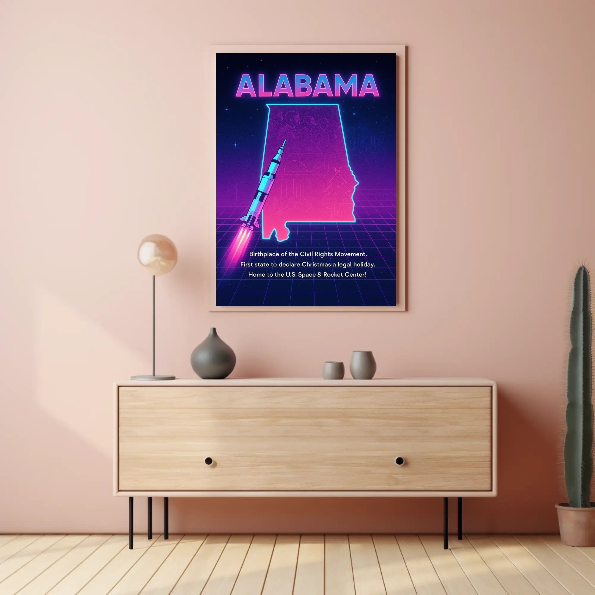 Alabama A Journey Through History and Innovation Poster PosterGoat