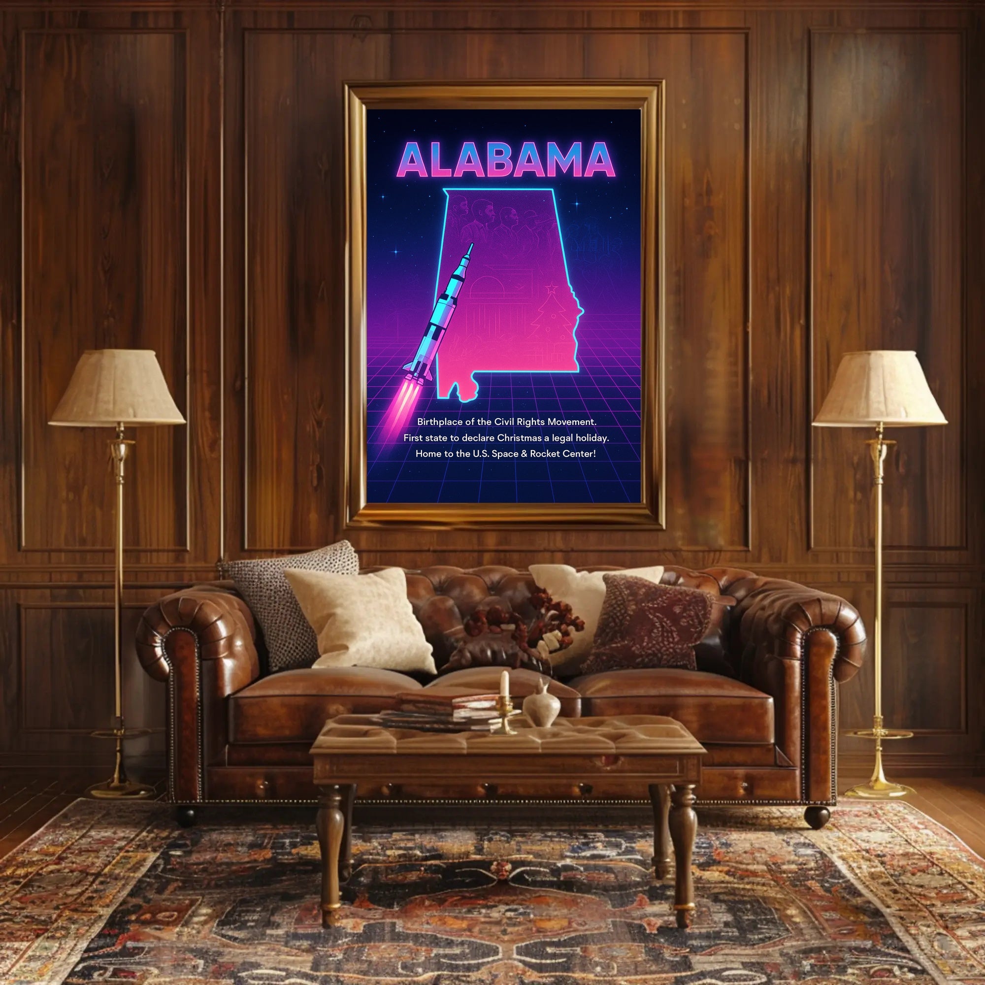 Alabama A Journey Through History and Innovation Poster PosterGoat