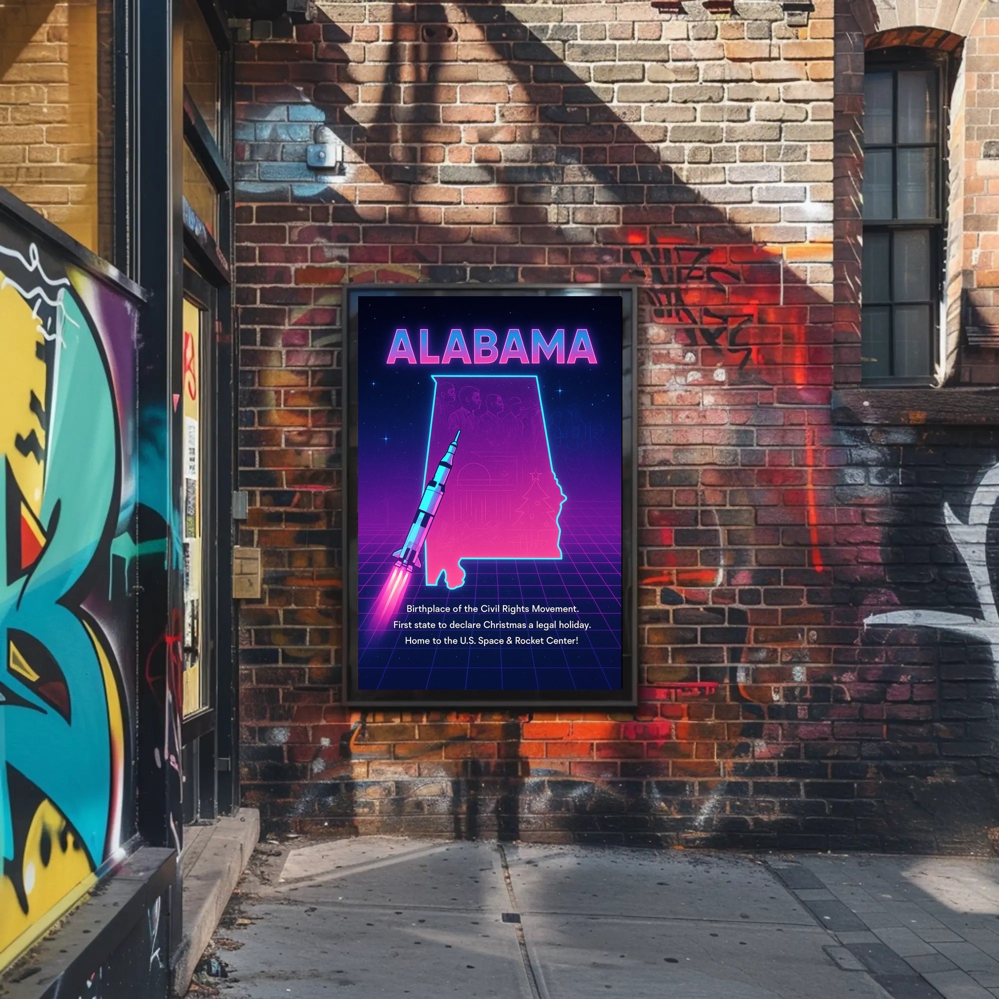 Alabama A Journey Through History and Innovation Poster PosterGoat