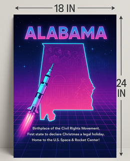 Alabama A Journey Through History and Innovation Poster PosterGoat