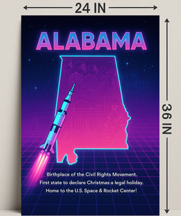 Alabama A Journey Through History and Innovation Poster PosterGoat