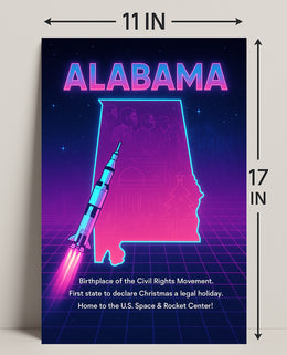 Alabama A Journey Through History and Innovation Poster PosterGoat