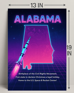 Alabama A Journey Through History and Innovation Poster PosterGoat