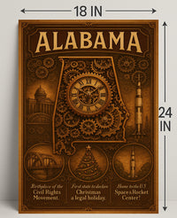 Alabama A State Of Historical Poster PosterGoat