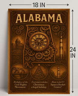Alabama A State Of Historical Poster PosterGoat