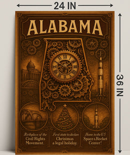 Alabama A State Of Historical Poster PosterGoat