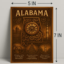 Alabama A State Of Historical Poster PosterGoat