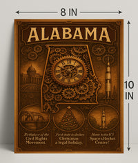 Alabama A State Of Historical Poster PosterGoat