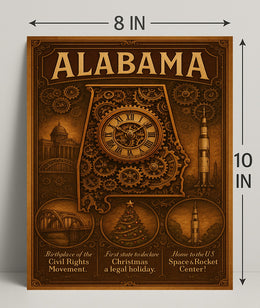 Alabama A State Of Historical Poster PosterGoat