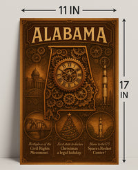 Alabama A State Of Historical Poster PosterGoat
