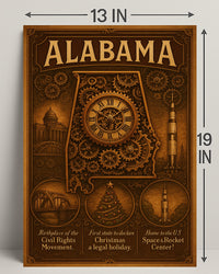 Alabama A State Of Historical Poster PosterGoat