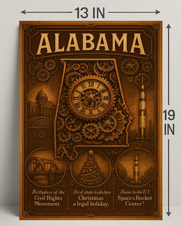 Alabama A State Of Historical Poster PosterGoat