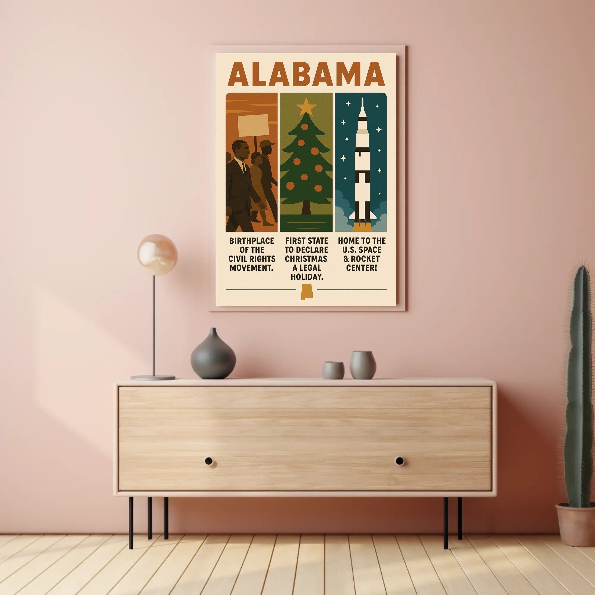 Alabama A State of Firsts Poster PosterGoat