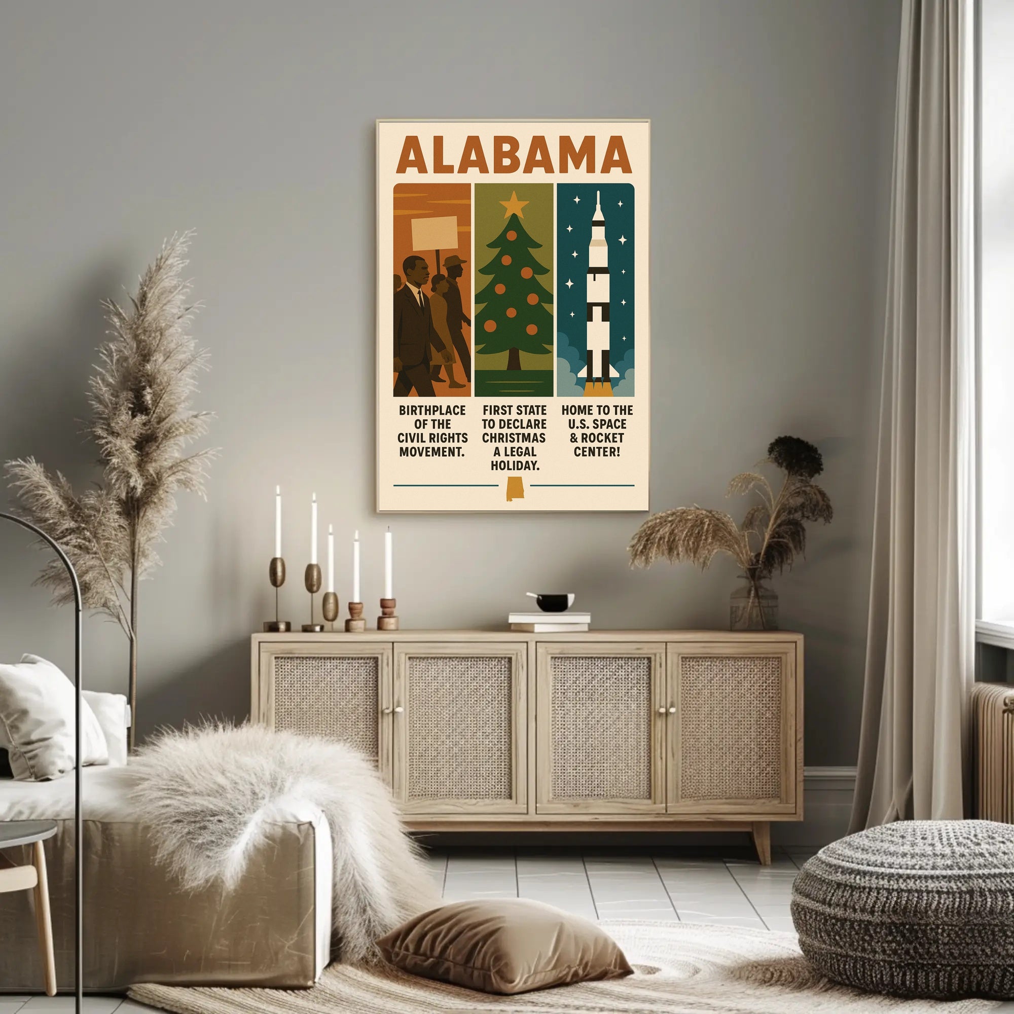 Alabama A State of Firsts Poster PosterGoat