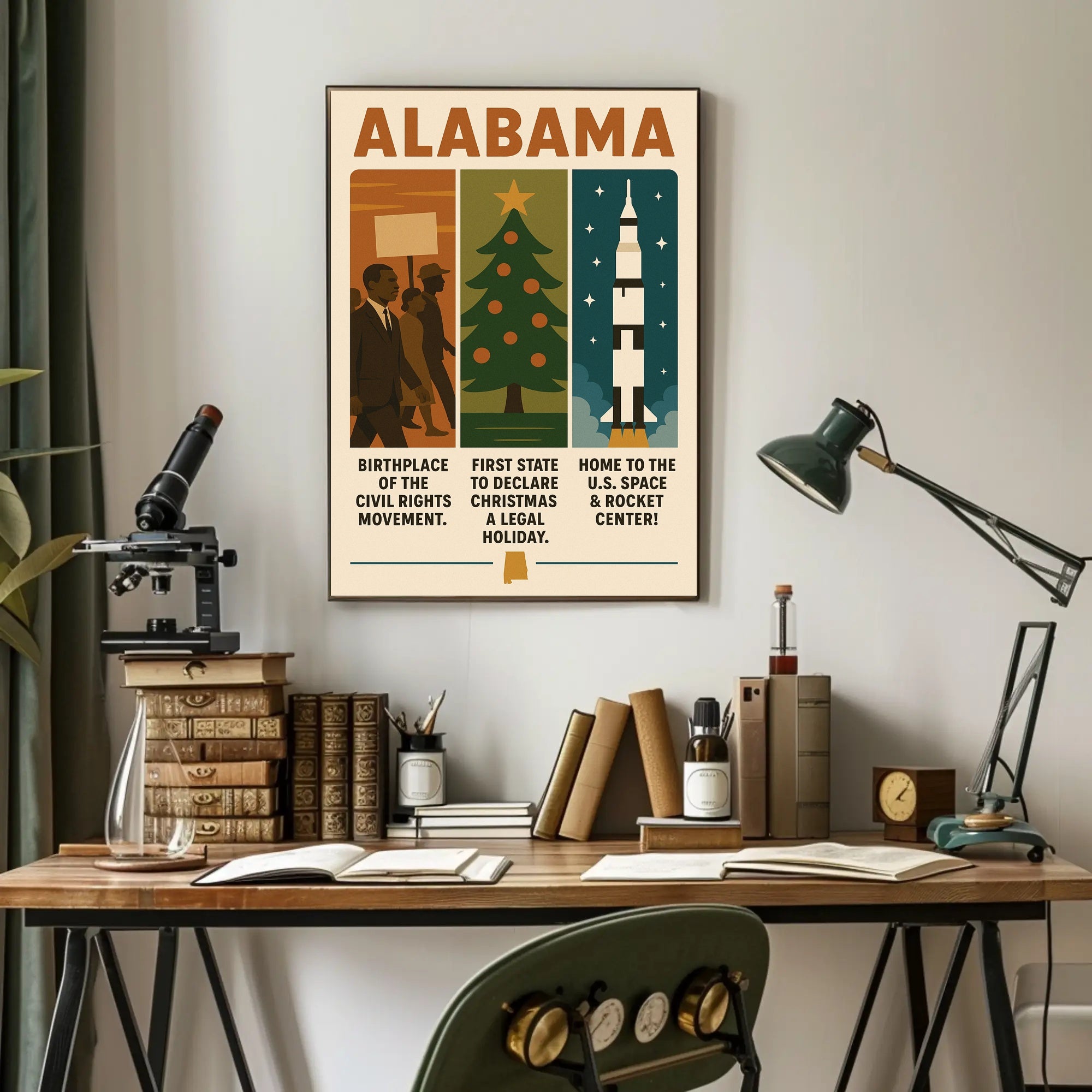 Alabama A State of Firsts Poster PosterGoat