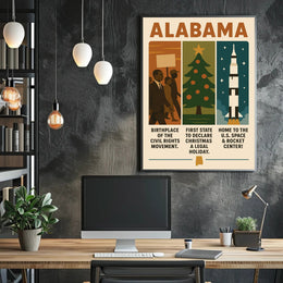 Alabama A State of Firsts Poster PosterGoat
