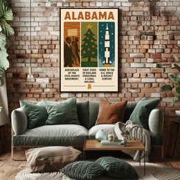 Alabama A State of Firsts Poster PosterGoat