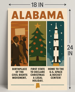 Alabama A State of Firsts Poster PosterGoat