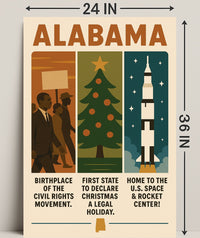 Alabama A State of Firsts Poster PosterGoat