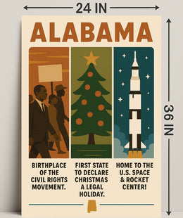 Alabama A State of Firsts Poster PosterGoat