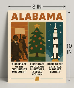 Alabama A State of Firsts Poster PosterGoat