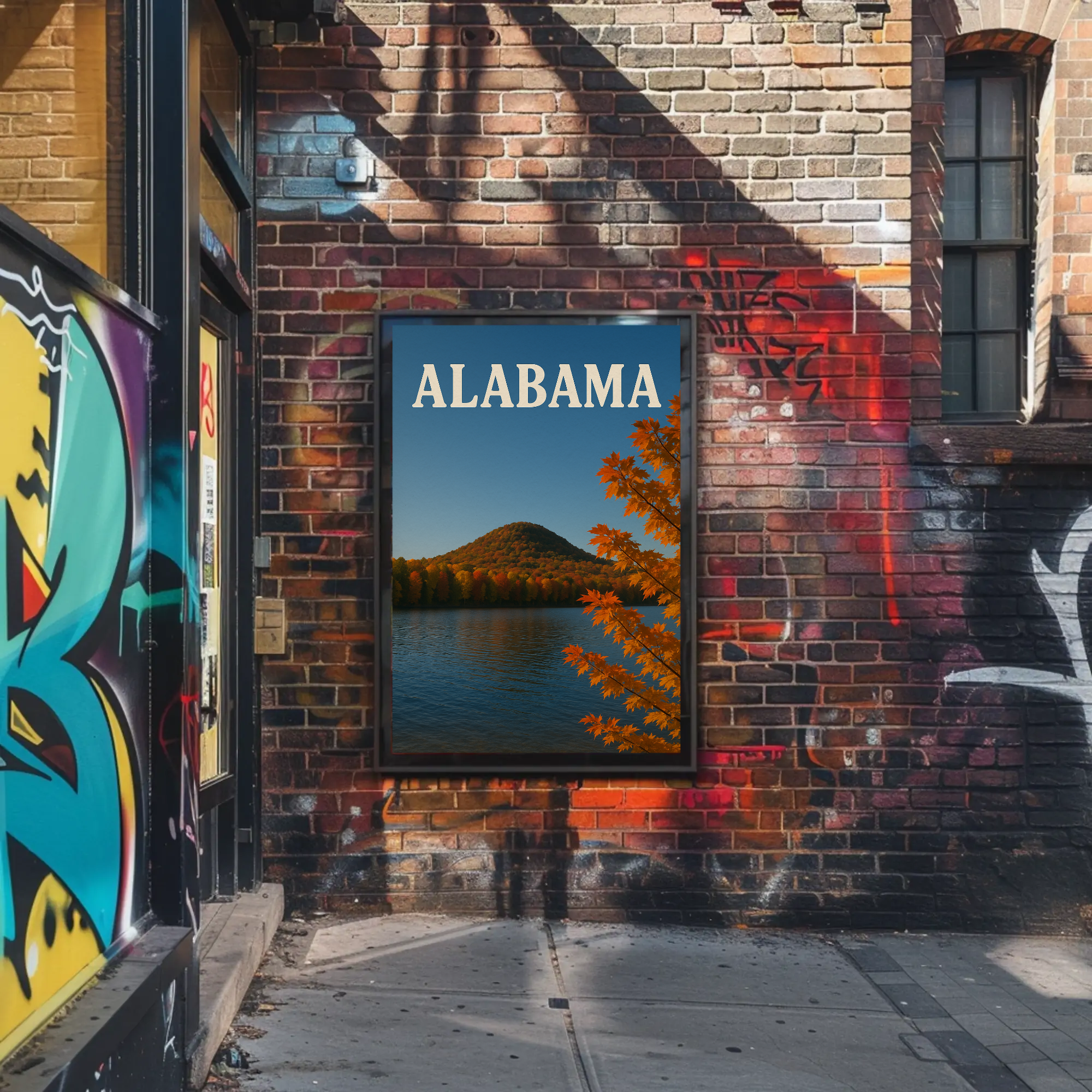 Alabama Autumn Tranquil Beauty Travel Poster PosterGoat