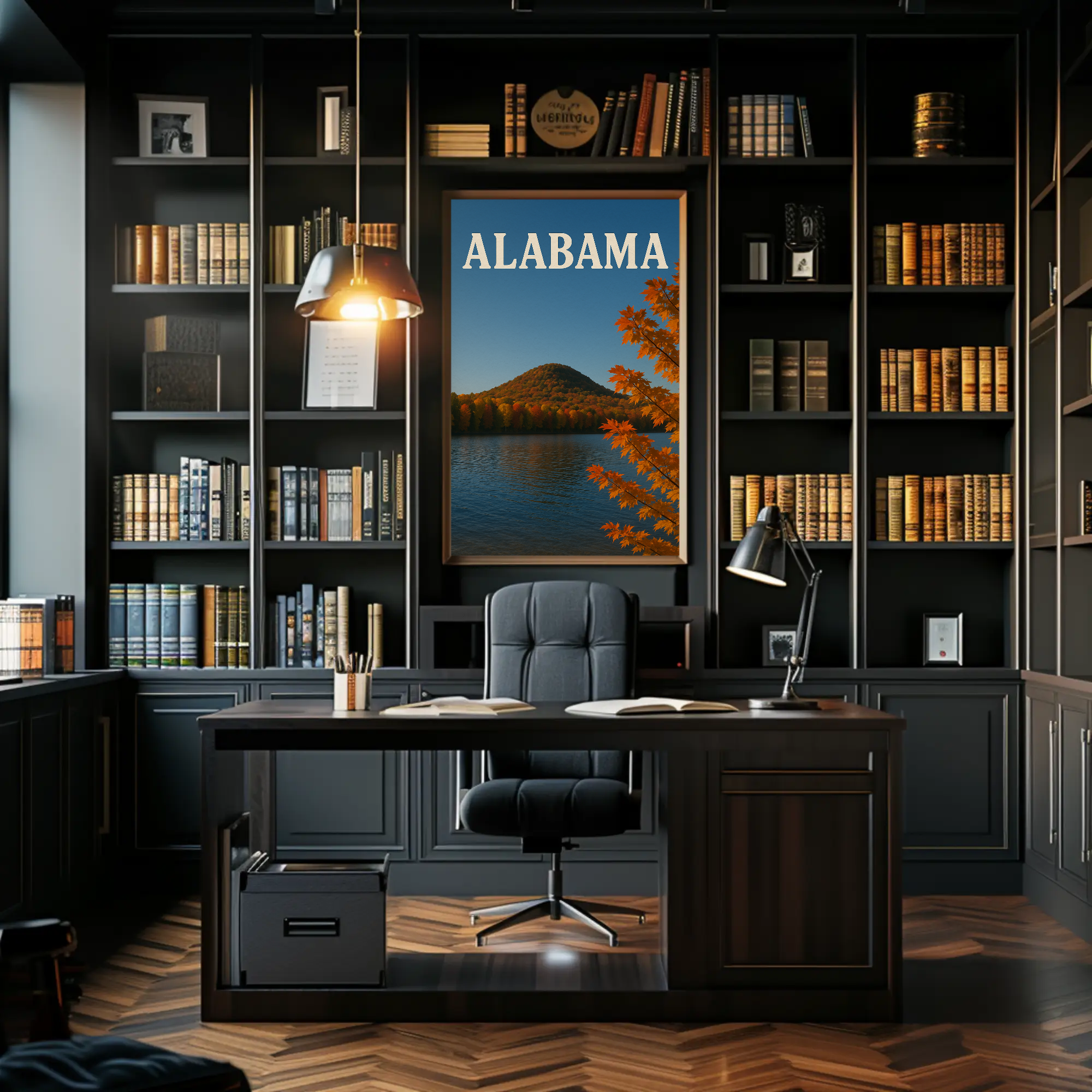 Alabama Autumn Tranquil Beauty Travel Poster PosterGoat