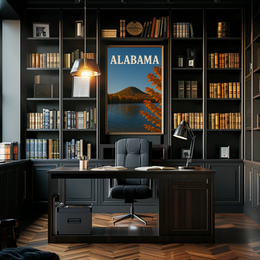 Alabama Autumn Tranquil Beauty Travel Poster PosterGoat