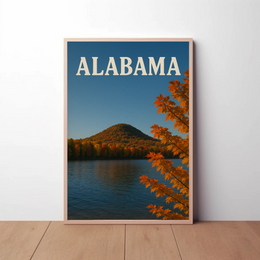 Alabama Autumn Tranquil Beauty Travel Poster PosterGoat