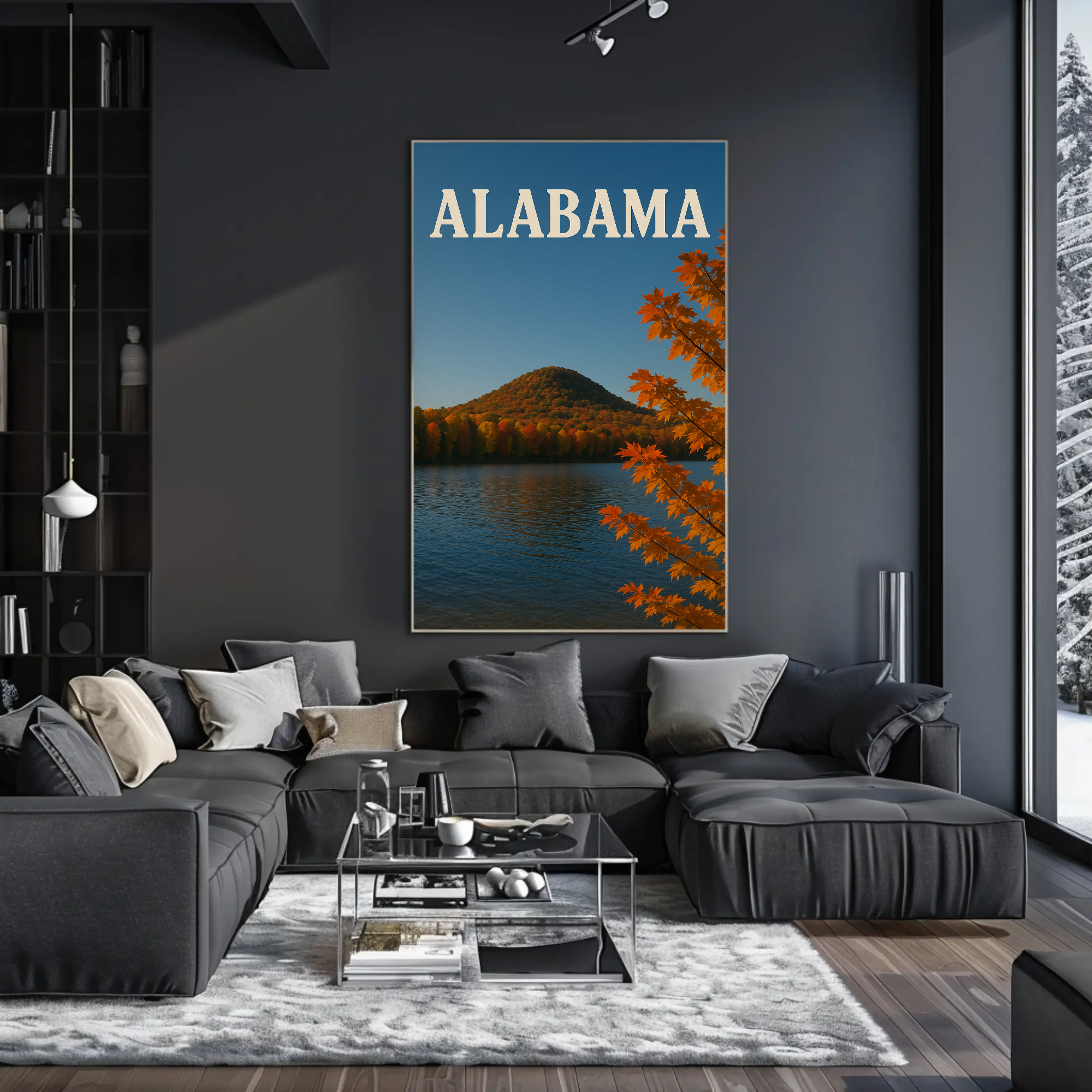 Alabama Autumn Tranquil Beauty Travel Poster PosterGoat