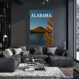 Alabama Autumn Tranquil Beauty Travel Poster PosterGoat