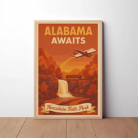 Alabama Awaits: Explore Noccalula's Beauty Travel Poster PosterGoat