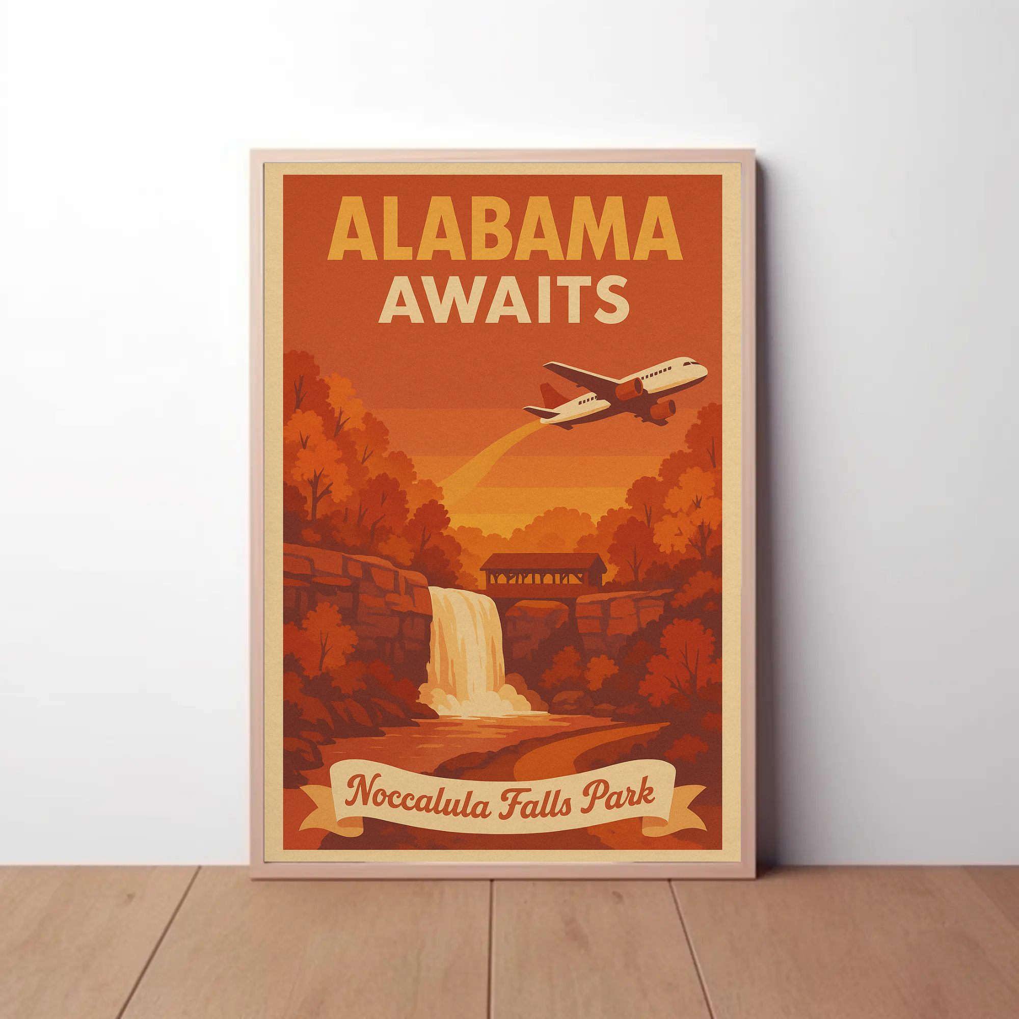 Alabama Awaits: Explore Noccalula's Beauty Travel Poster PosterGoat