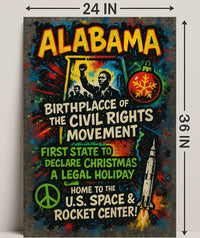 Alabama Birthplace of the Civil Rights Movement Poster PosterGoat