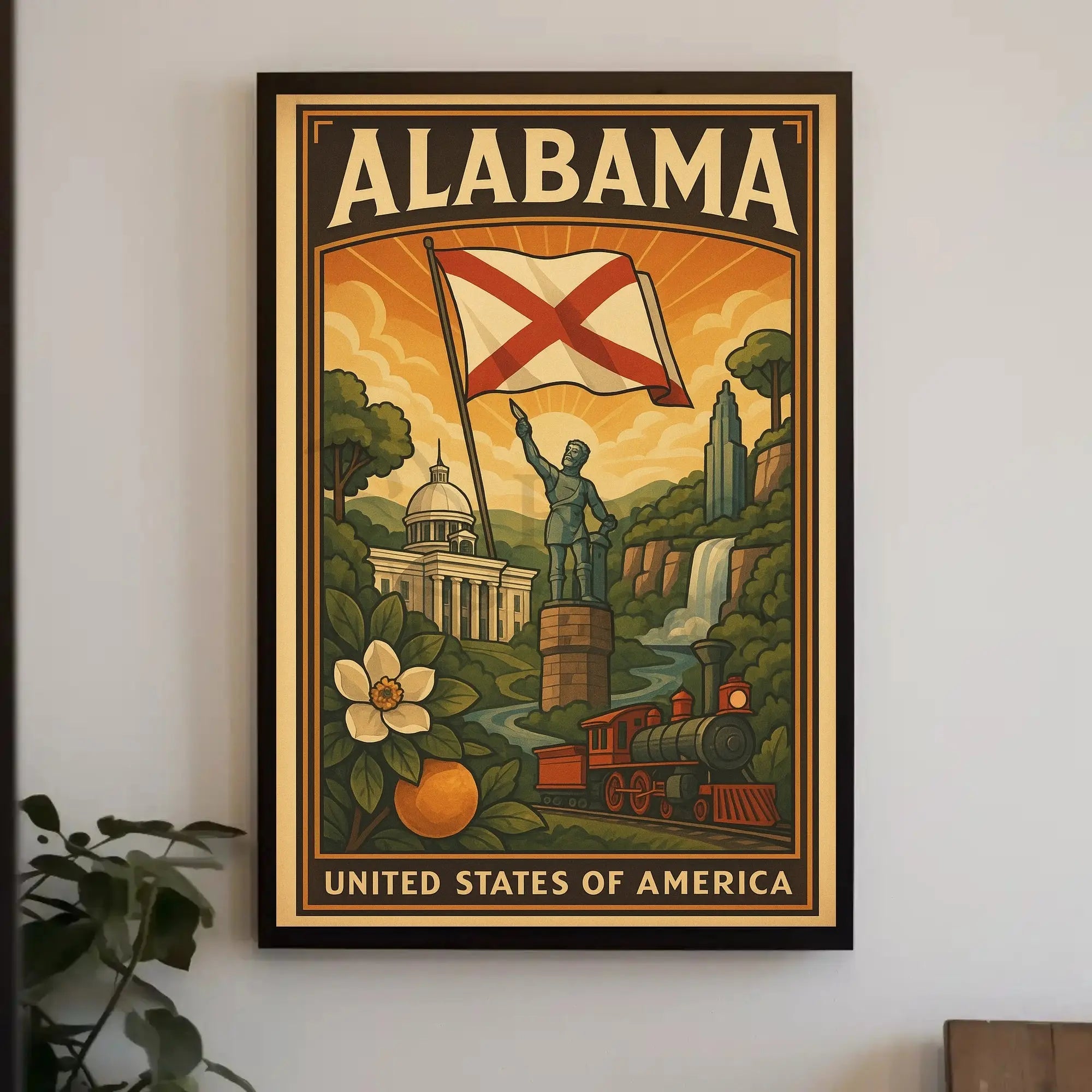 Alabama Heritage Travel Poster PosterGoat