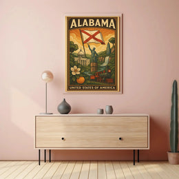 Alabama Heritage Travel Poster PosterGoat