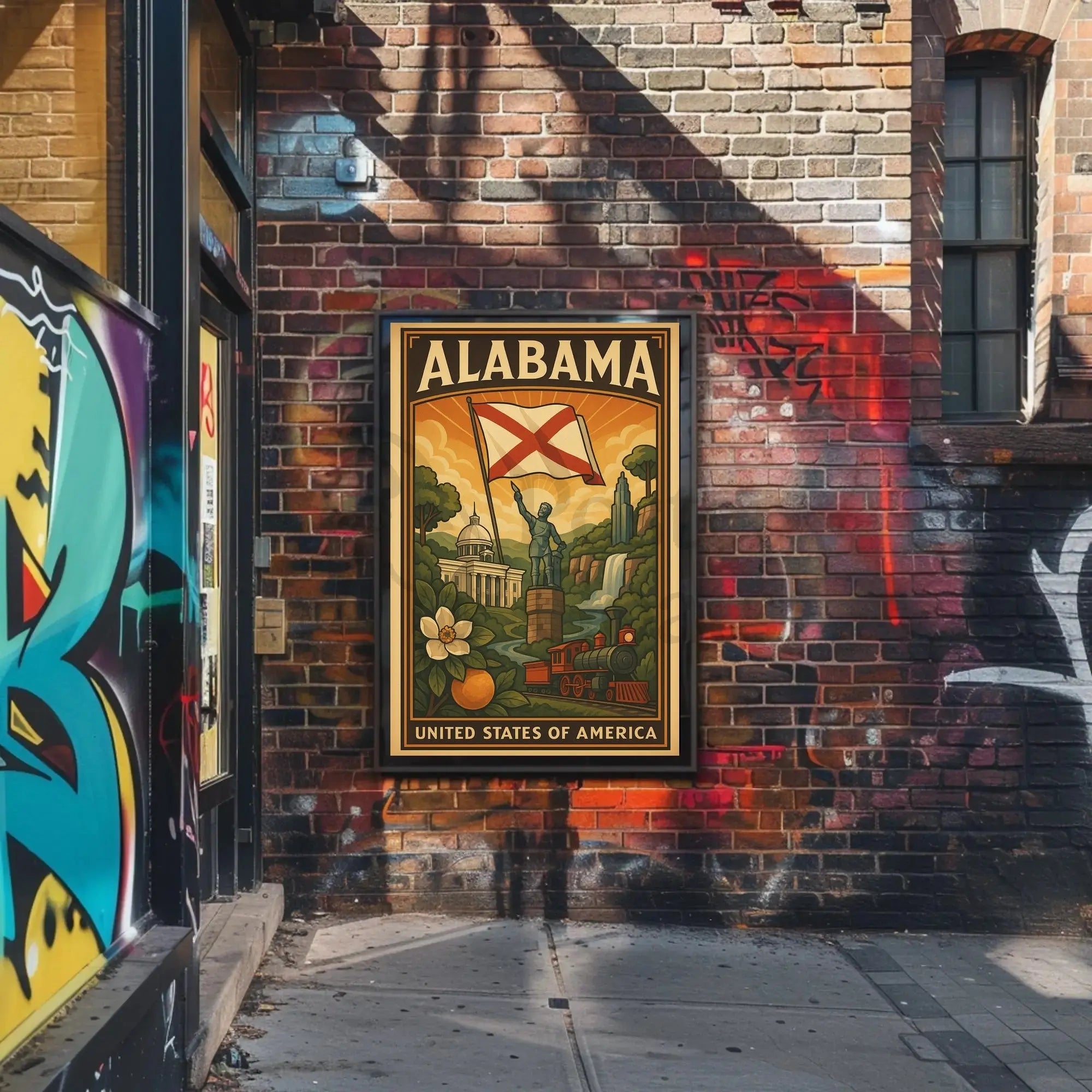 Alabama Heritage Travel Poster PosterGoat