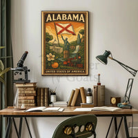 Alabama Heritage Travel Poster PosterGoat