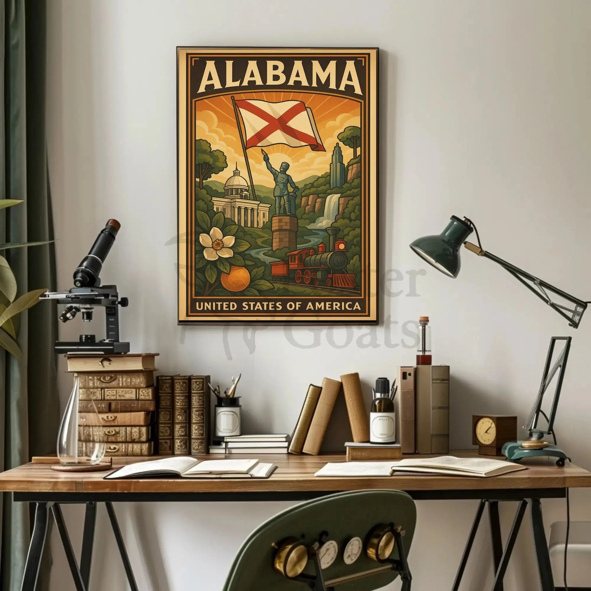 Alabama Heritage Travel Poster PosterGoat