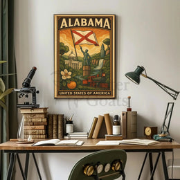 Alabama Heritage Travel Poster PosterGoat
