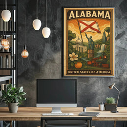 Alabama Heritage Travel Poster PosterGoat