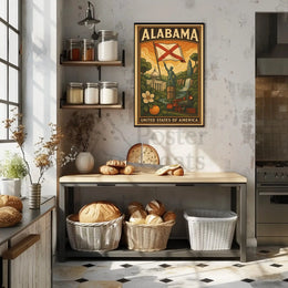 Alabama Heritage Travel Poster PosterGoat