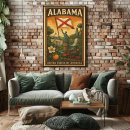 Alabama Heritage Travel Poster PosterGoat