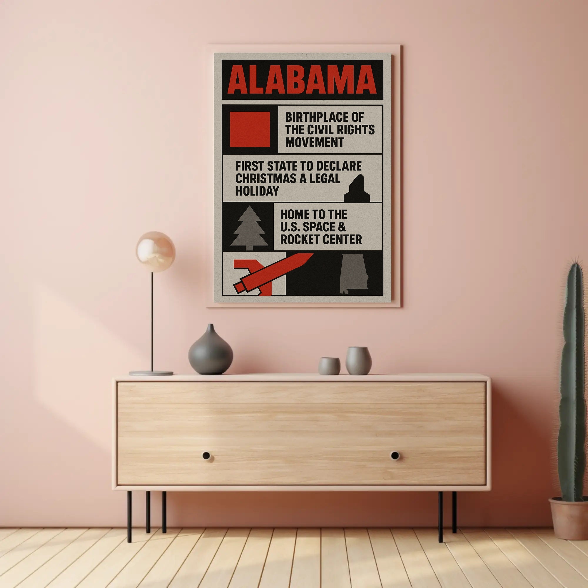 Alabama Highlights Poster Wall Art Print PosterGoat