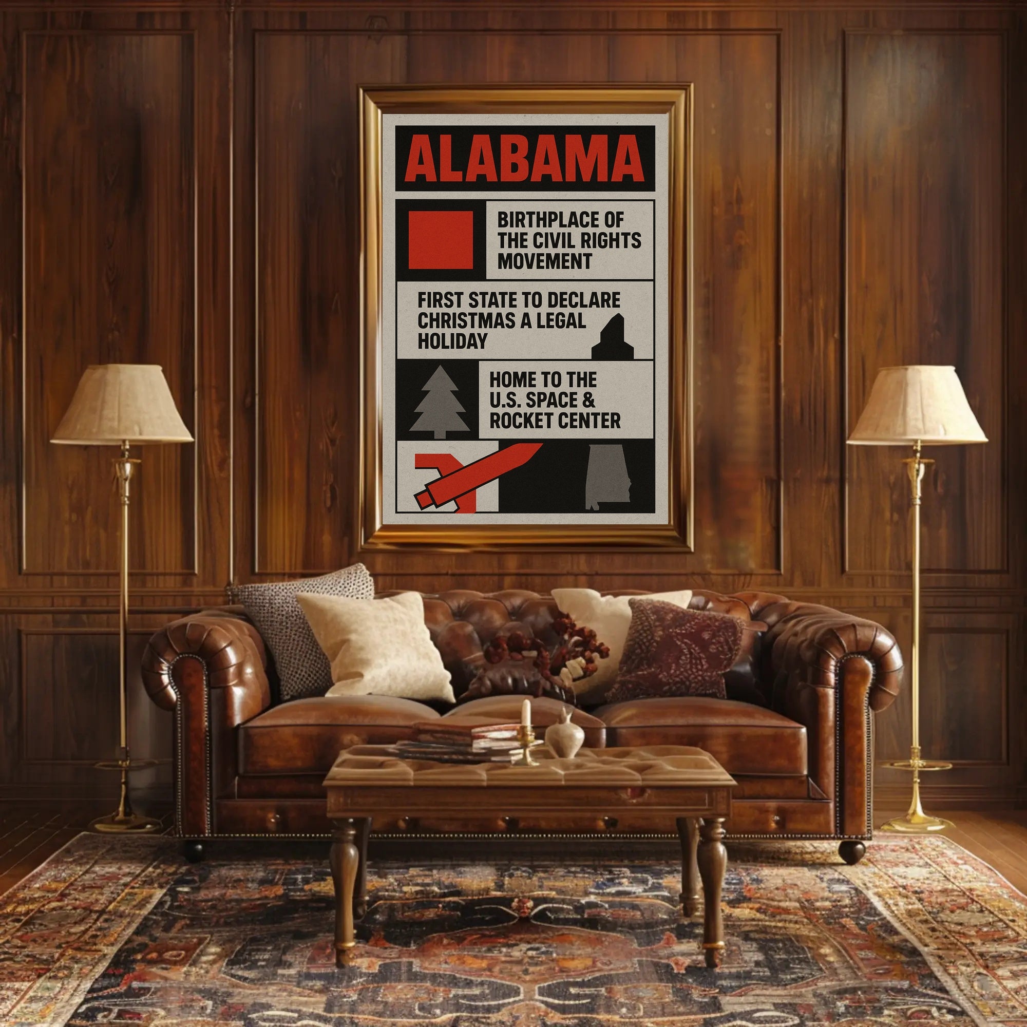 Alabama Highlights Poster Wall Art Print PosterGoat