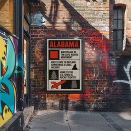 Alabama Highlights Poster Wall Art Print PosterGoat