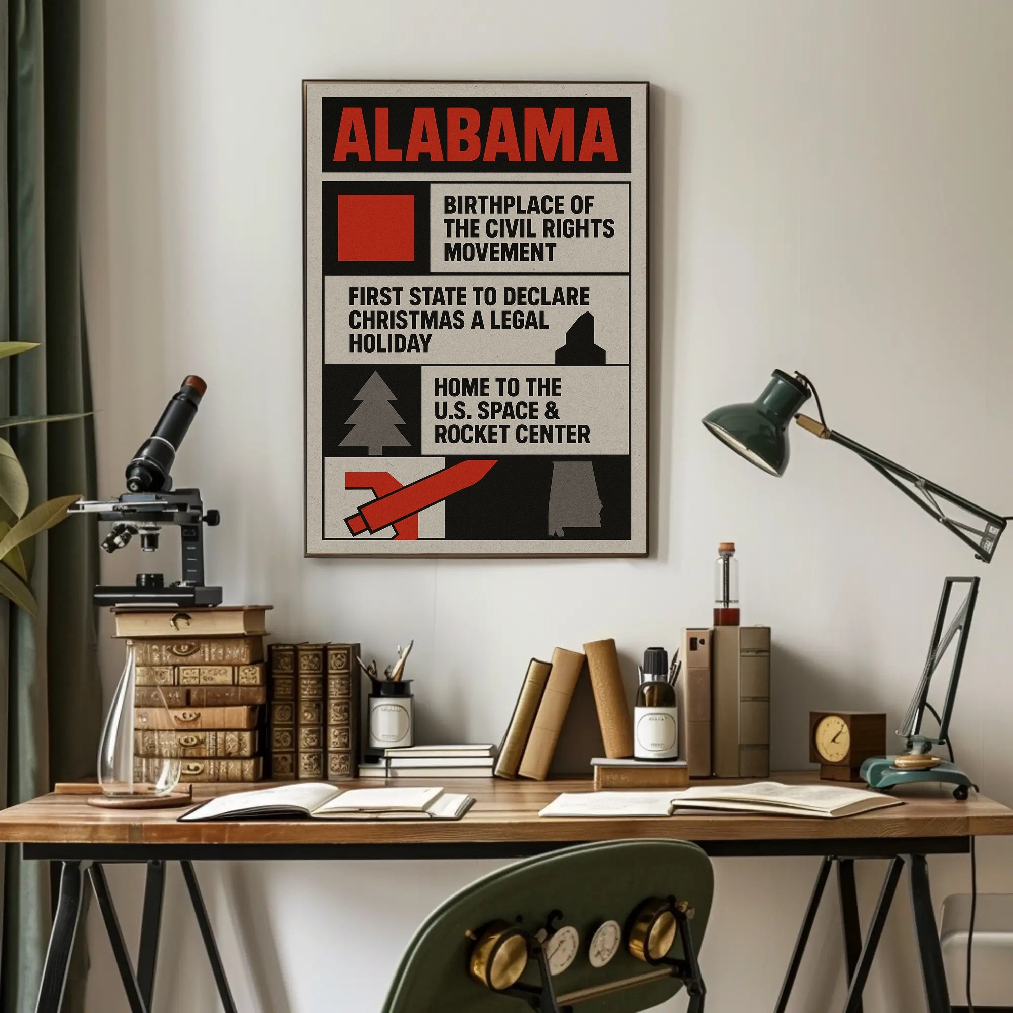 Alabama Highlights Poster Wall Art Print PosterGoat