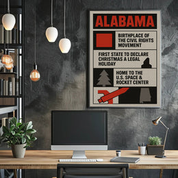 Alabama Highlights Poster Wall Art Print PosterGoat
