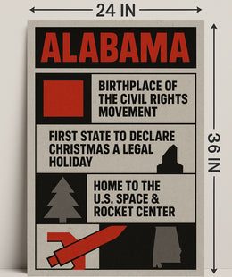 Alabama Highlights Poster Wall Art Print PosterGoat